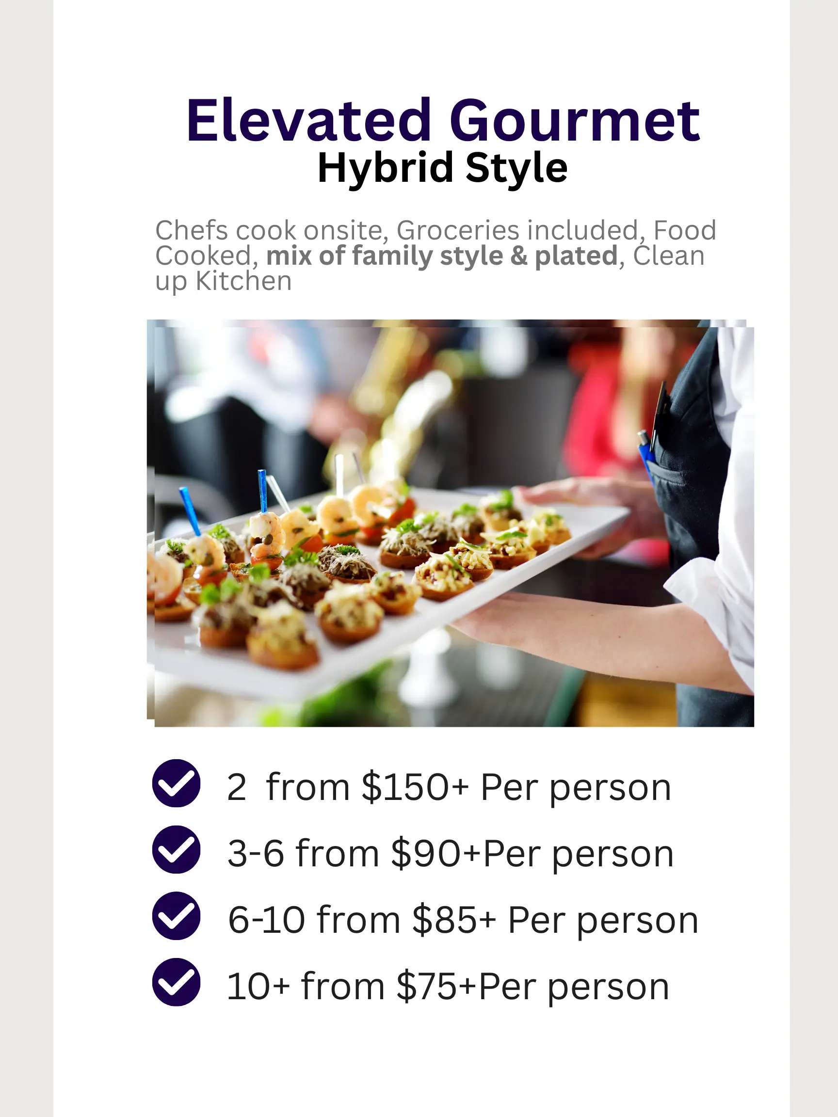 Elevated gourmet dining at home